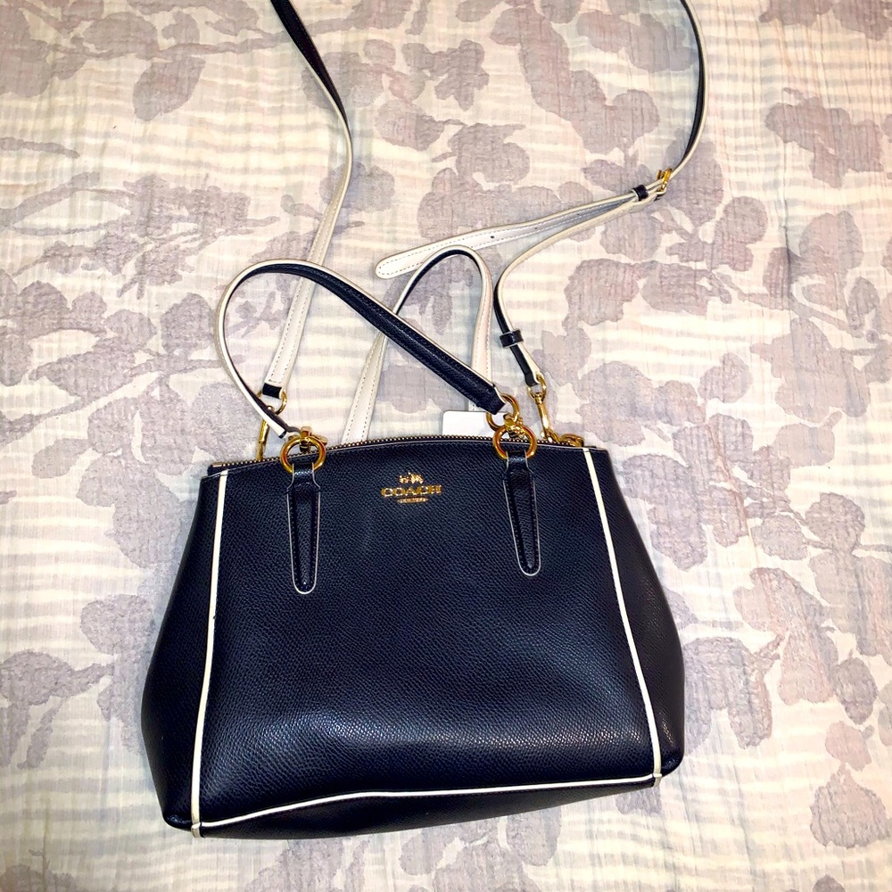 Coach navy blue crossbody bag